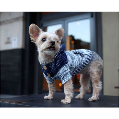 Navy Gradient Hooded Dog Sweater Dog Apparel clothes for small dogs, cute dog apparel, cute dog clothes, dog apparel, dog hoodies