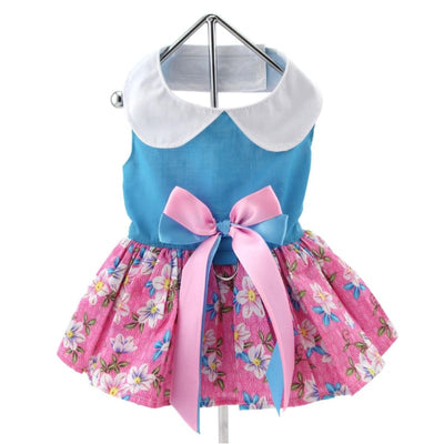 - Plumeria Floral Dog Dress With Mathing Leash New Arrival