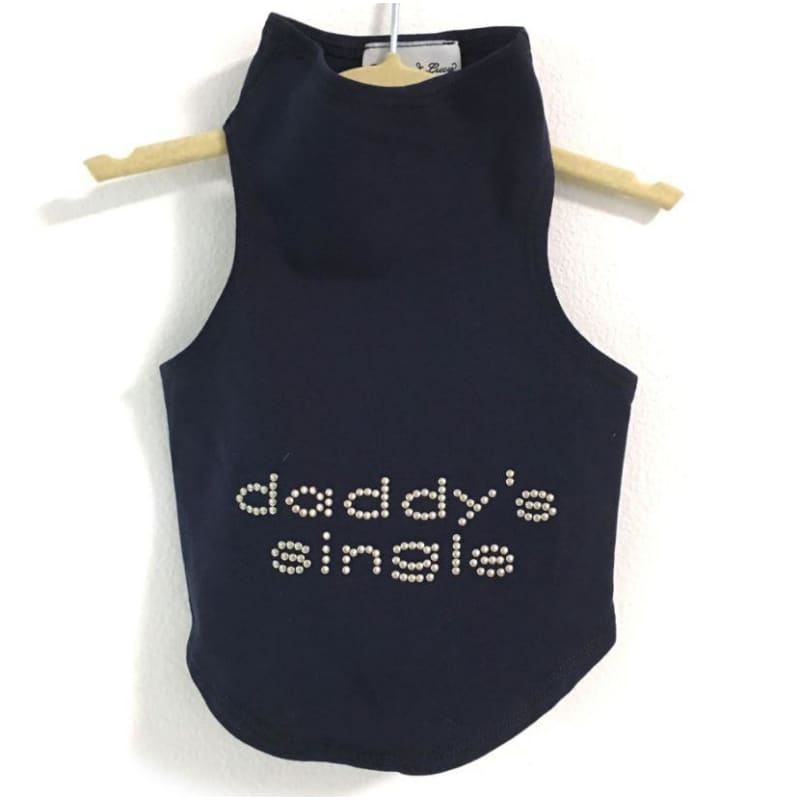 Daddy’ Single Dog Tank Top clothes for small dogs, cute dog apparel, cute dog clothes, dog apparel, dog sweaters