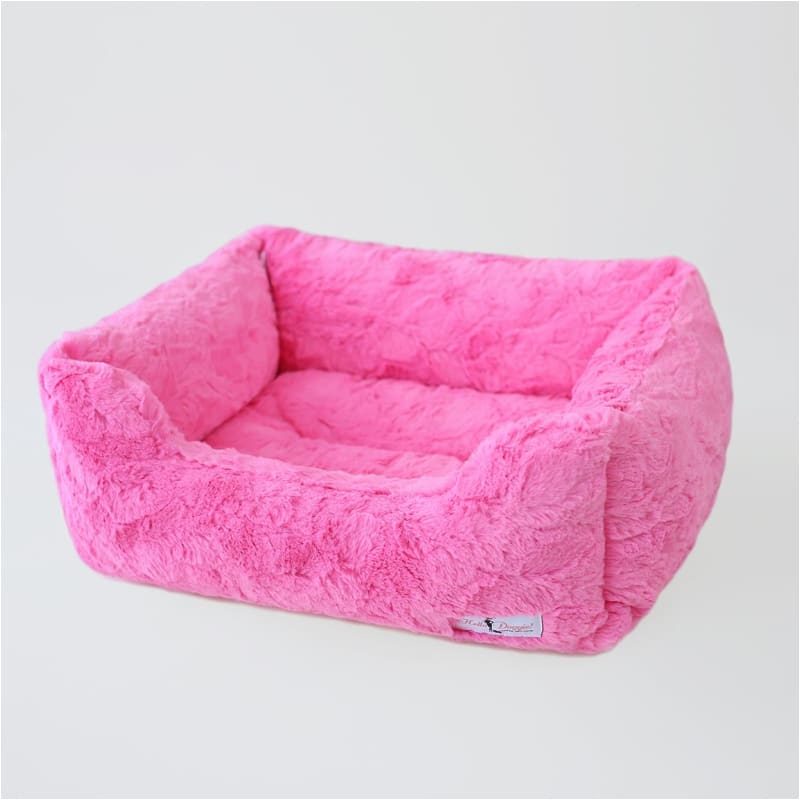 Bella Dog Bed in Fuchsia bolster beds for dogs, doggie designs, luxury dog beds, memory foam dog beds, orthopedic dog beds