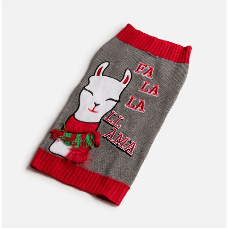 FA LA LA LLama Ugly Christmas Dog Sweater + Matching Human Sweater Dog Apparel NEW ARRIVAL