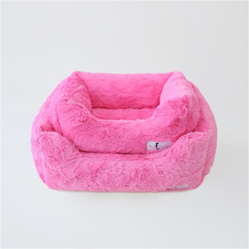 Bella Dog Bed in Fuchsia bolster beds for dogs, doggie designs, luxury dog beds, memory foam dog beds, orthopedic dog beds