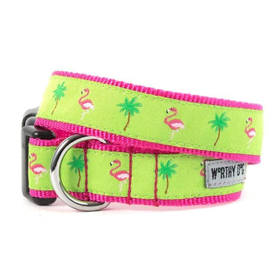 - Flamingos Collar & Leash Collection NEW ARRIVAL WORTHY DOG