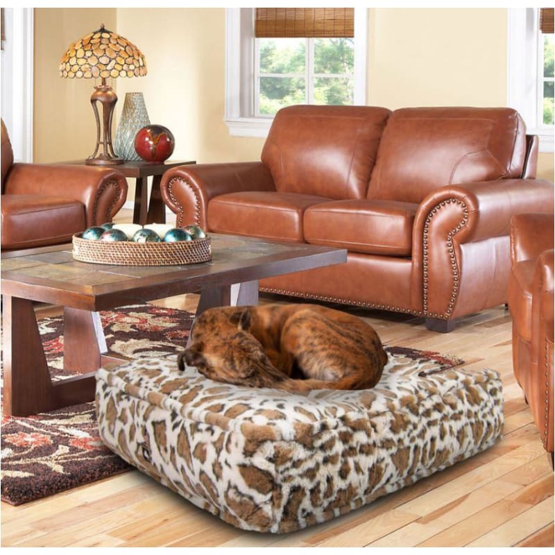 Sicilian Rectangle Giraffe Short Shag Bed BEDS, bolster dog beds, NEW ARRIVAL, rectangle dog beds