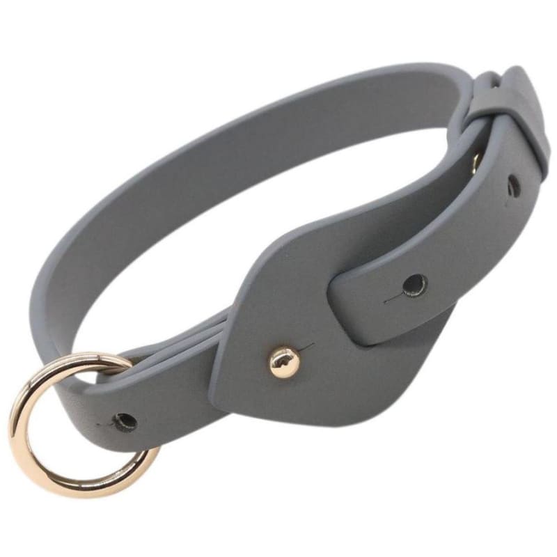 Boutique Series Gray Microfiber Leather Dog Collar NEW ARRIVAL