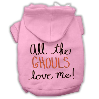 All The Ghouls Love Me Dog Hoodie clothes for small dogs, cute dog apparel, cute dog clothes, dog apparel, dog sweaters
