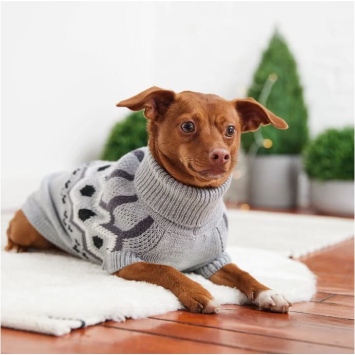 Gray Heritage Dog Sweater Dog Apparel NEW ARRIVAL