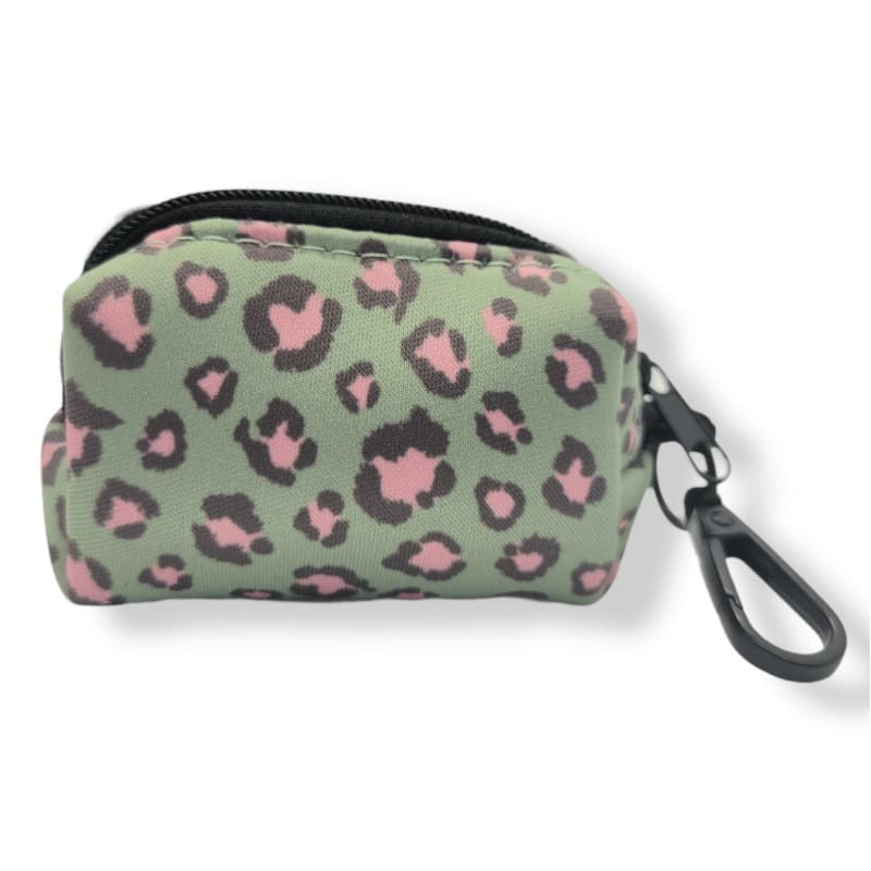 Green & Pink Leopard Poop Bag Holder NEW ARRIVAL
