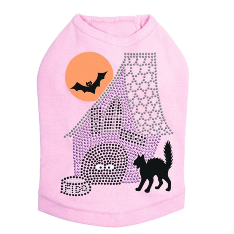Haunted House Rhinestone Dog Tank Top Dog Apparel clothes for small dogs, cute dog apparel, cute dog clothes, dog apparel, MORE COLOR 