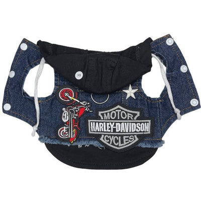 Harley Davidson Blue Denim Rocker Dog Jacket Dog Apparel MADE TO ORDER, NEW ARRIVAL