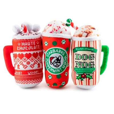Holiday Drink Trio Toy Collection Dog Toys NEW ARRIVAL