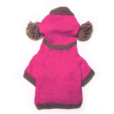 - The Taylor - Pink Hand Knit Dog Hoodie