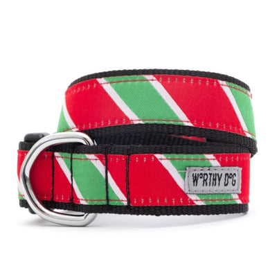 Holiday Stripe Dog Collar & Leash Collection Pet Collars & Harnesses bling dog collars, cute dog collar, dog collars, fun dog collars, 