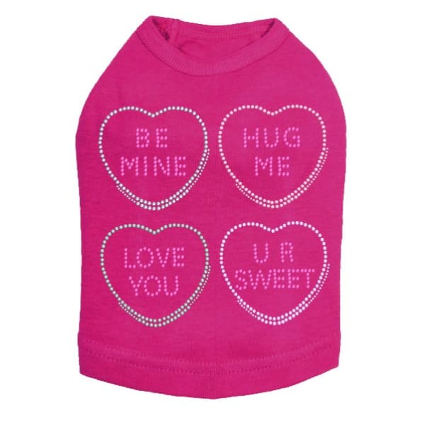 - Candy Hearts Dog Tank Top Dog In The Closet Valentine Valentines