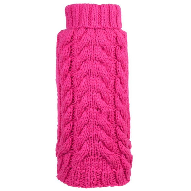 - Cable Knit Hot Pink Turtleneck Dog Sweater clothes for small dogs cute dog apparel cute dog clothes dog apparel dog hoodies