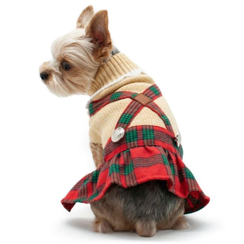 - Holiday Plaid Dog Dress clothes for small dogs cute dog apparel cute dog clothes dog apparel dog hoodies