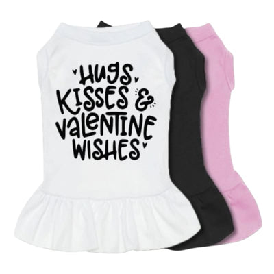 Hugs Kisses & Valentine Wishes Dog Dress Dog Apparel MADE TO ORDER, NEW ARRIVAL