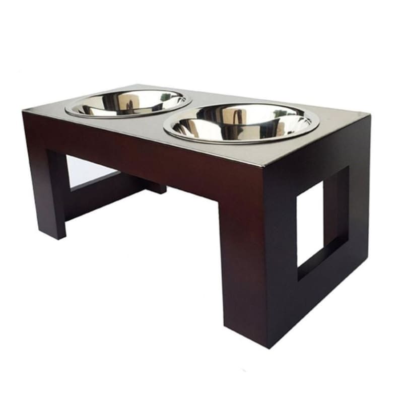 - Indus Double Diner Raised Dog Feeder Walnut NEW ARRIVAL
