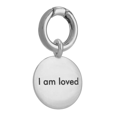 I Am Loved Travel Tag Collar Charm Silver NEW ARRIVAL