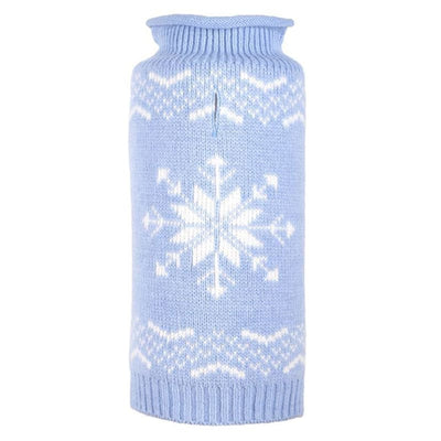 - Icy Blue Snowflake Roll Neck Dog Sweater clothes for small dogs cute dog apparel cute dog clothes dog apparel dog hoodies