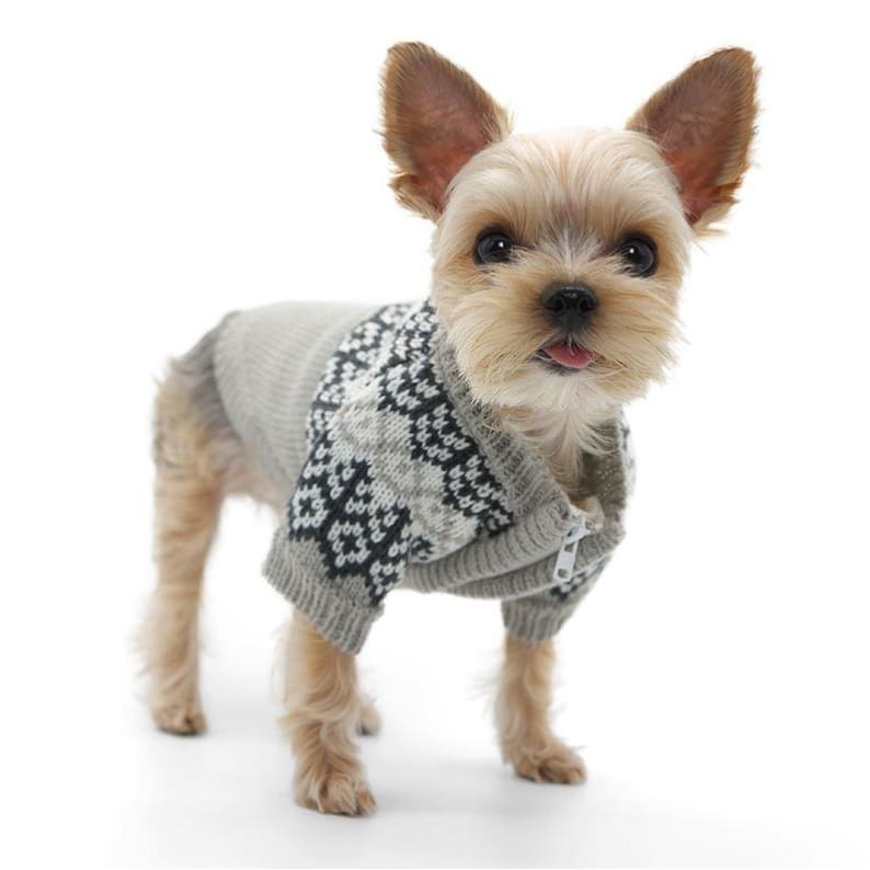 Icelandic Zip-Up Dog Sweater Dog Apparel clothes for small dogs, cute dog apparel, cute dog clothes, dog apparel, dog hoodies