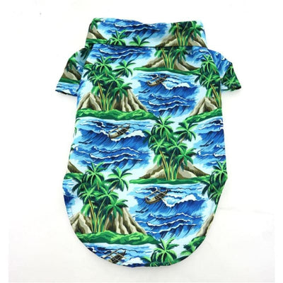 Island Life Hawaiian Camp Shirt clothes for small dogs, cute dog apparel, cute dog clothes, dog apparel, dog sweaters