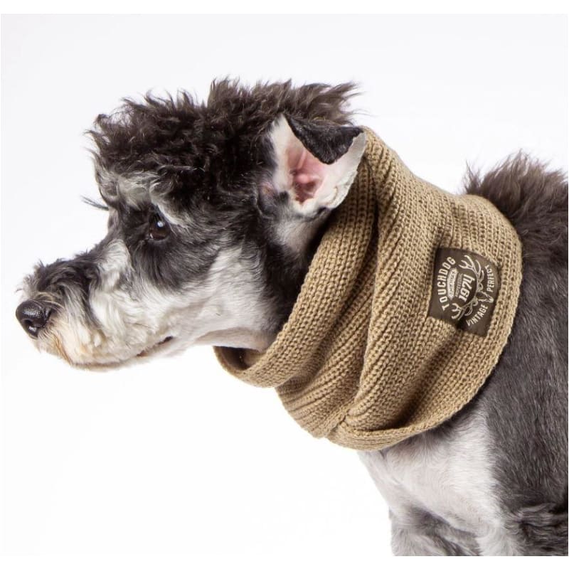 - Touchdog Heavy Knitted Khaki Winter Dog Scarf NEW ARRIVAL