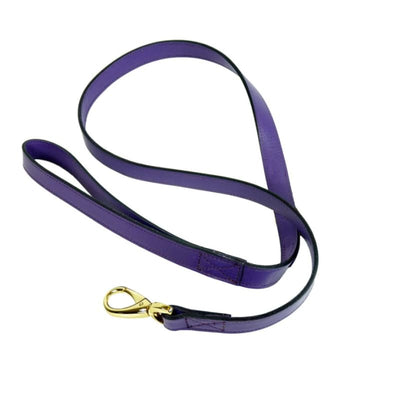 Belmont Italian Leather Dog Collar In Lavender & Gold Pet Collars & Harnesses genuine leather dog collars, luxury dog collars, NEW ARRIVAL