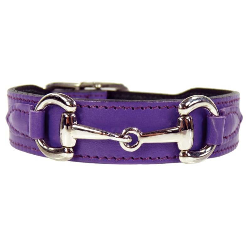 Belmont Italian Leather Dog Collar In Lavender & Nickel Pet Collars & Harnesses genuine leather dog collars, luxury dog collars, NEW ARRIVAL