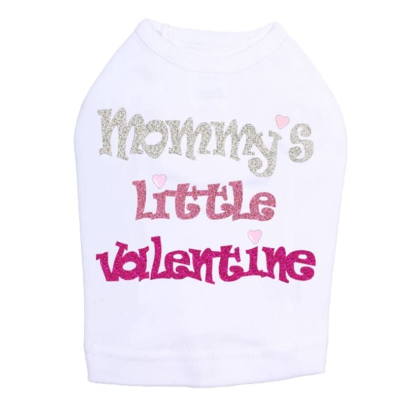 Mommy’s Little Valentine Glitter Dog Tank Top dog in the closet, VALENTINE, VALENTINE’S