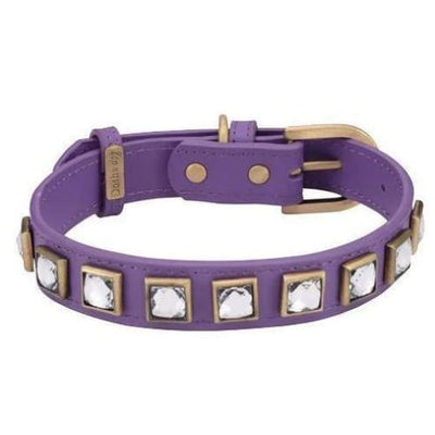 Monte Carlo Purple Genuine Leather Dog Collar NEW ARRIVAL