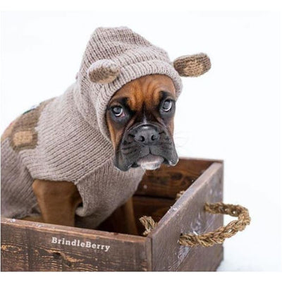 - Hand-Knit Wool Monkey Hoodie For Dogs clothes for small dogs cute dog apparel cute dog clothes dog apparel dog hoodies
