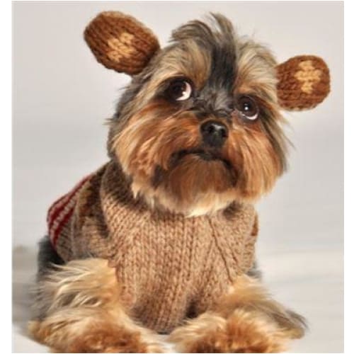- Hand-Knit Wool Monkey Hoodie For Dogs Sweaters