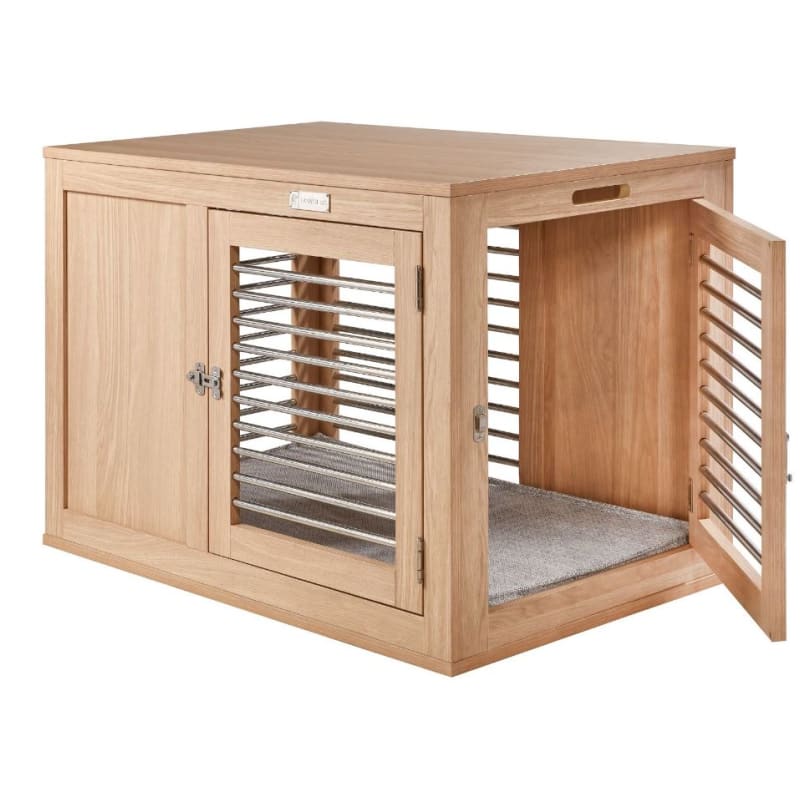 Moderno Dog Crate White Oak Pet Carriers & Crates MADE TO ORDER