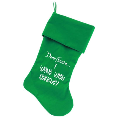 Dear Santa I Went With Naught Dog Stocking Dog Supplies MORE COLOR OPTIONS