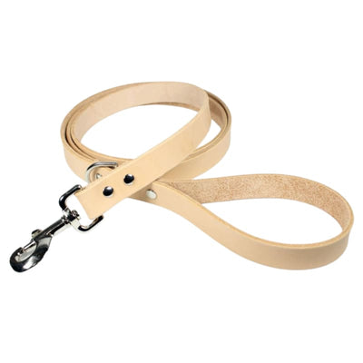 Adjustable 1 Natural Leather Martingale Chain Dog Collar NEW ARRIVAL