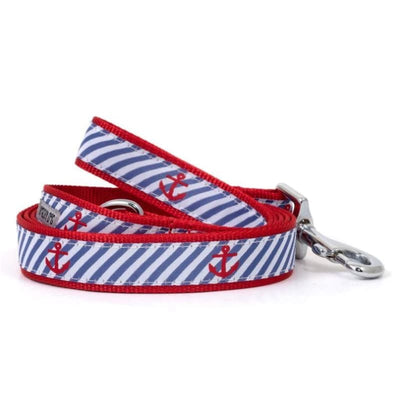 - Navy Stripe Anchors Collar & Leash Collection bling dog collars cute dog collar dog collars fun dog collars leather dog collars