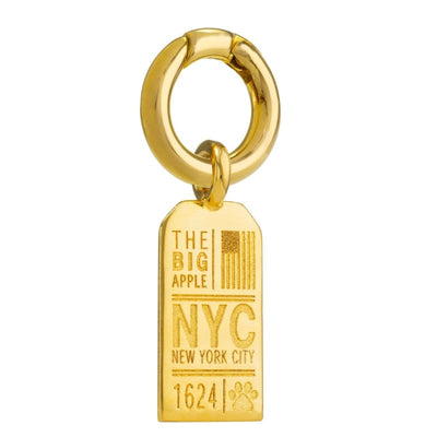 NYC Travel Tag Collar Charm NEW ARRIVAL
