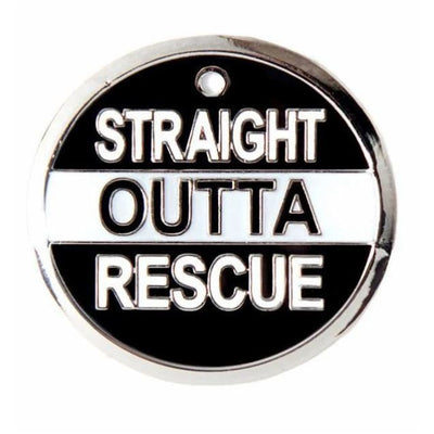 Straight Outta Rescue Engravable Pet ID Tag NEW ARRIVAL