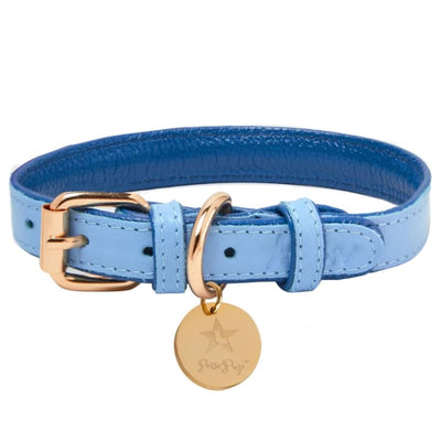 Genuine Italian Leather Dog Collar in Ocean Vibes NEW ARRIVAL