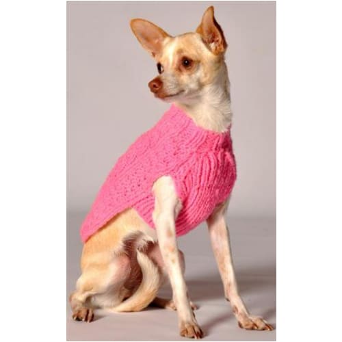 Pink Cable Knit Dog Sweater clothes for small dogs, cute dog apparel, cute dog clothes, dog apparel, dog hoodies