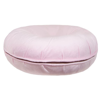 Pink Lotus Bagel Bed bagel beds for dogs, cute dog beds, donut beds for dogs