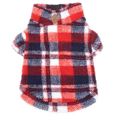 Plaid Sherpa 1/4 Zip Pullover NEW ARRIVAL