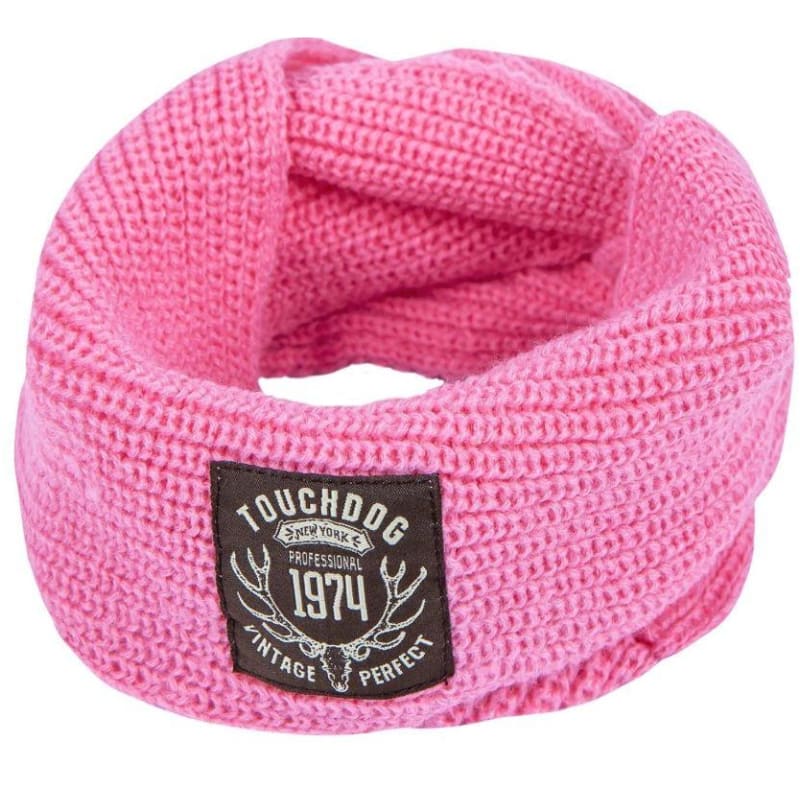 - Touchdog Heavy Knitted Pink Winter Dog Scarf NEW ARRIVAL
