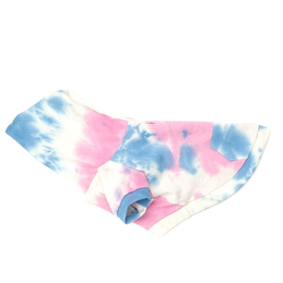 Pink & Blue Tie Dye Dog Hoodie NEW ARRIVAL