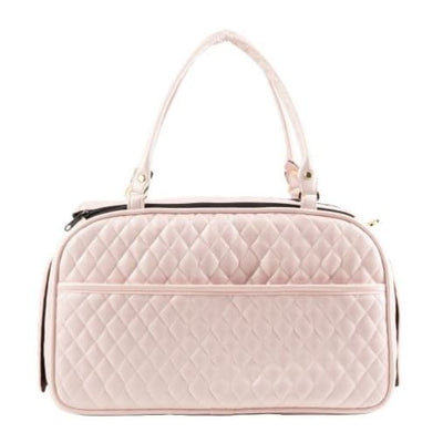 Marlee 2 Blush Pink Quilted Dog Carrying Bag Pet Carriers & Crates luxury dog carriers, luxury dog purse carriers