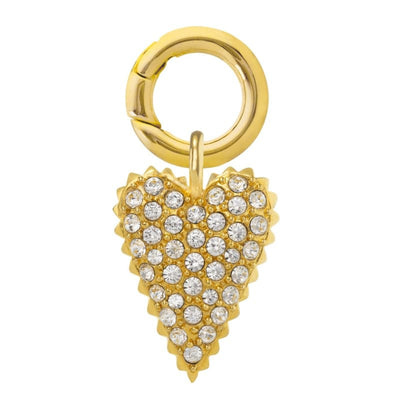 Hot Stuff Pave Heart Collar Charm Gold NEW ARRIVAL