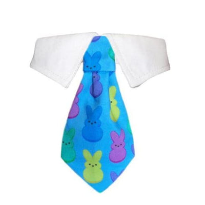 Peeps Shirt Collar with Necktie shirt collar with neck tie for dogs, shirt collars for dogs, shirt collars with bow ties for dogs