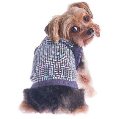 Party Girl Sequined Sweater clothes for small dogs, cute dog apparel, cute dog clothes, dog apparel, dog sweaters