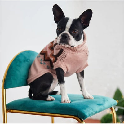 Pink Heritage Dog Sweater Dog Apparel NEW ARRIVAL